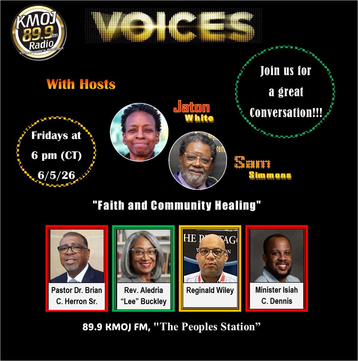 HealingBrother's tweet photo. Tune in to “Voices” on KMOJ FM 89.8 on Friday at 6 p.m. for an engaging conversation featuring speakers and panelists discussing "Faith and Community Healing." And the 18th Annual Community Empowerment Through Black Men Healing Conference on June 25 and June 26 at St Paul College https://t.co/ch1SGia6Kt