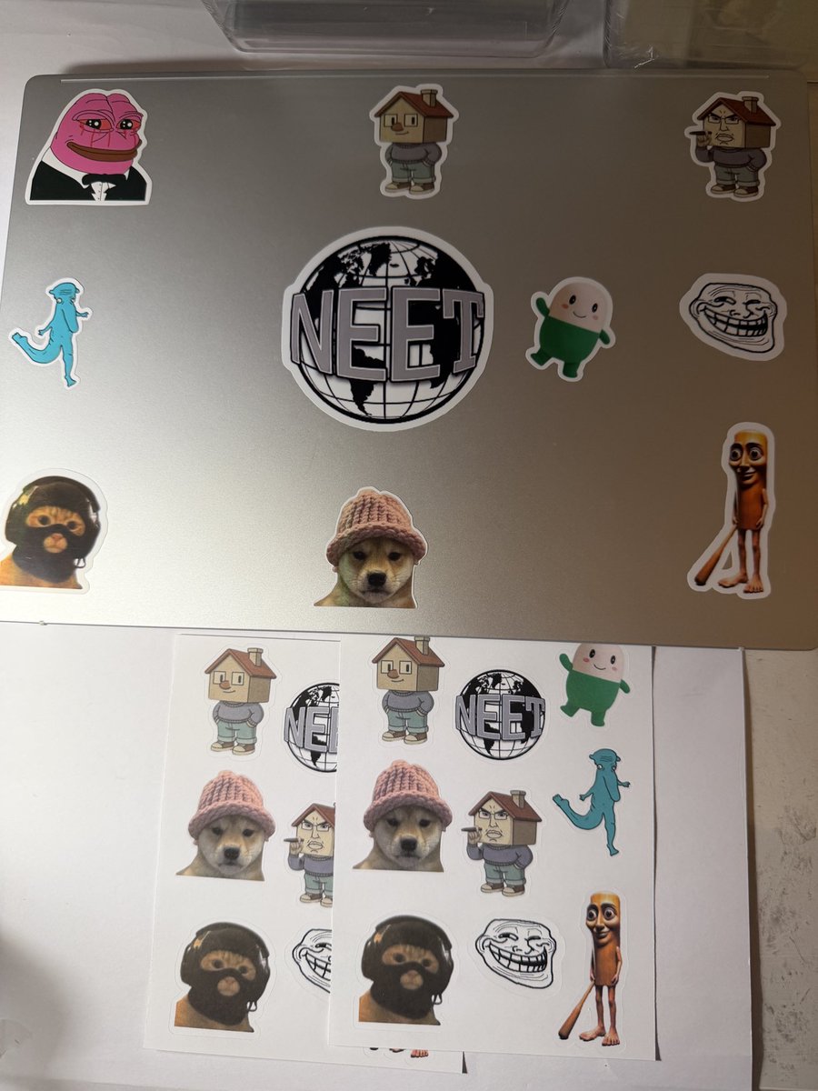 TrustMeBro420x's tweet photo. Who would be interested in some memecoin sticker packs https://t.co/bs9CdOYU8Q