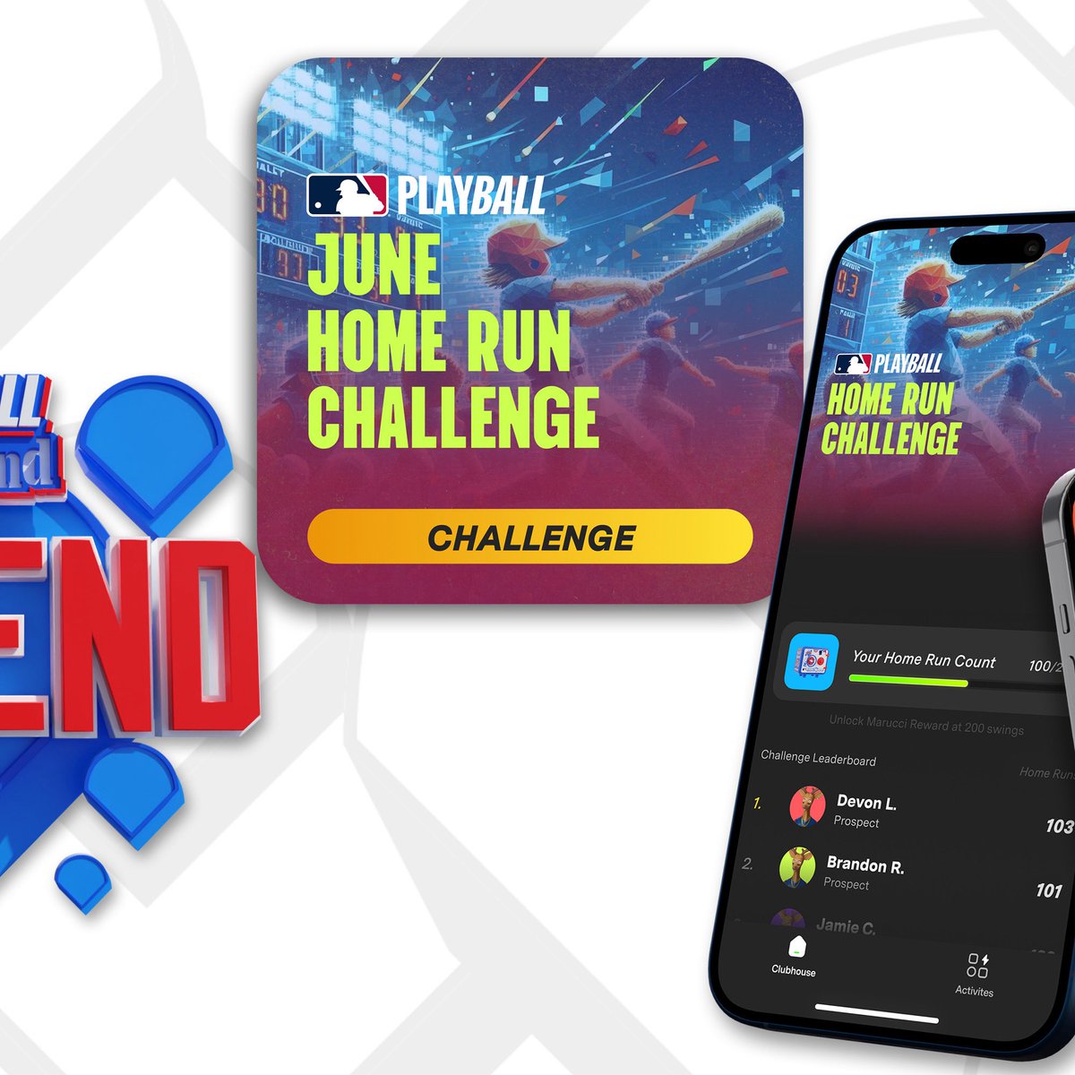 DiamondKinetics's tweet photo. Every swing counts 👀

Step into the box this PLAY BALL Weekend in the PLAY BALL Weekend Swing Challenge, PLAY BALL June Home Run Challenge, PLAY BALL June Swing Challenge, and more! Compete for your spot on the live leaderboards and swing your way to exclusive prizes!

DOWNLOAD AND PLAY: https://t.co/X9rmmjaujD
