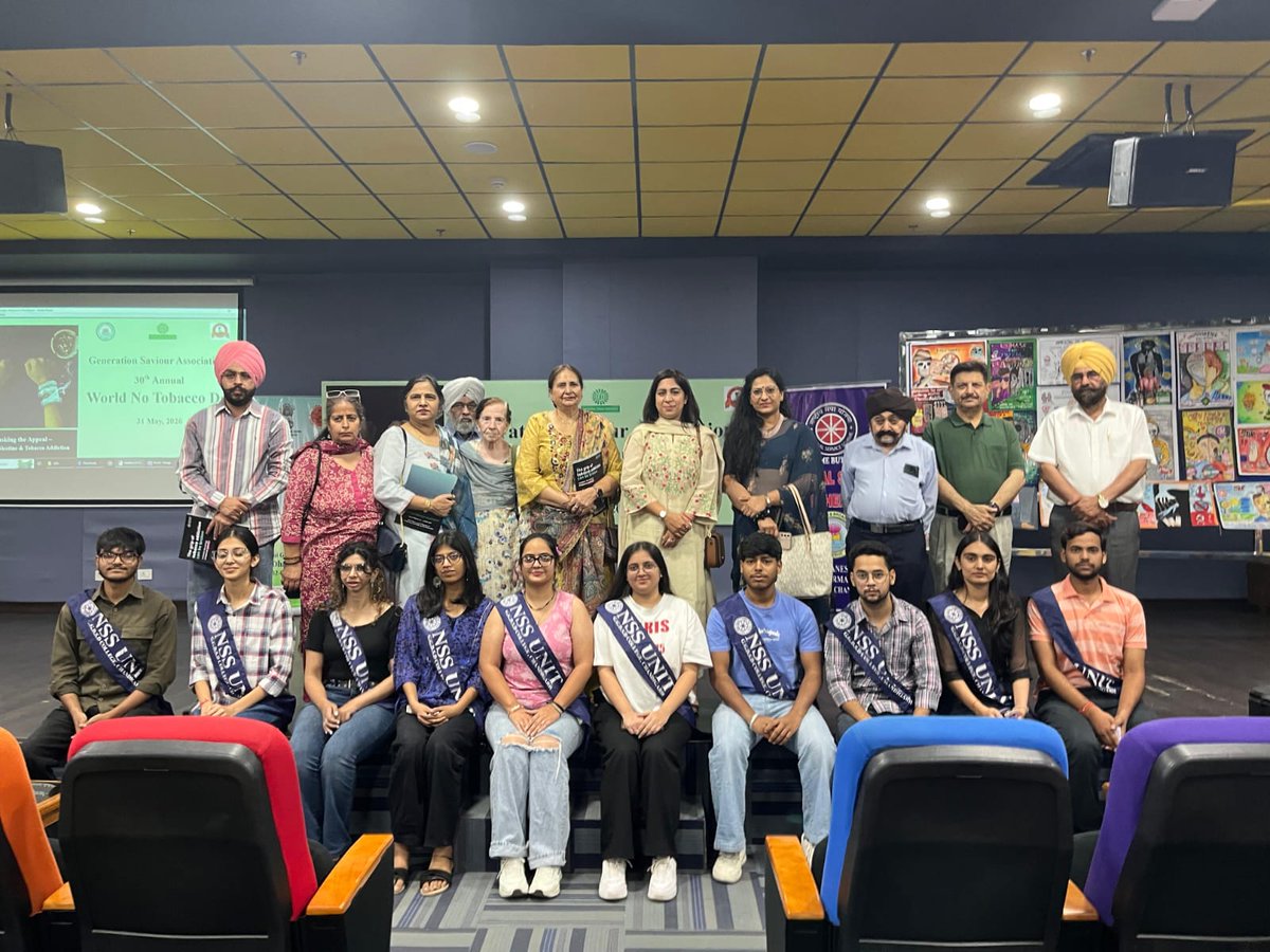 sdcc32chd's tweet photo. The NSS Cell of GGDSD College, Chandigarh, observed World No Tobacco Day on 31 May 2026 under the patronage of Dr. Ajay Sharma, Principal, GGDSD College, Chandigarh. The programme was organized to create awareness about the harmful effects of tobacco. https://t.co/LEDkcItJPE