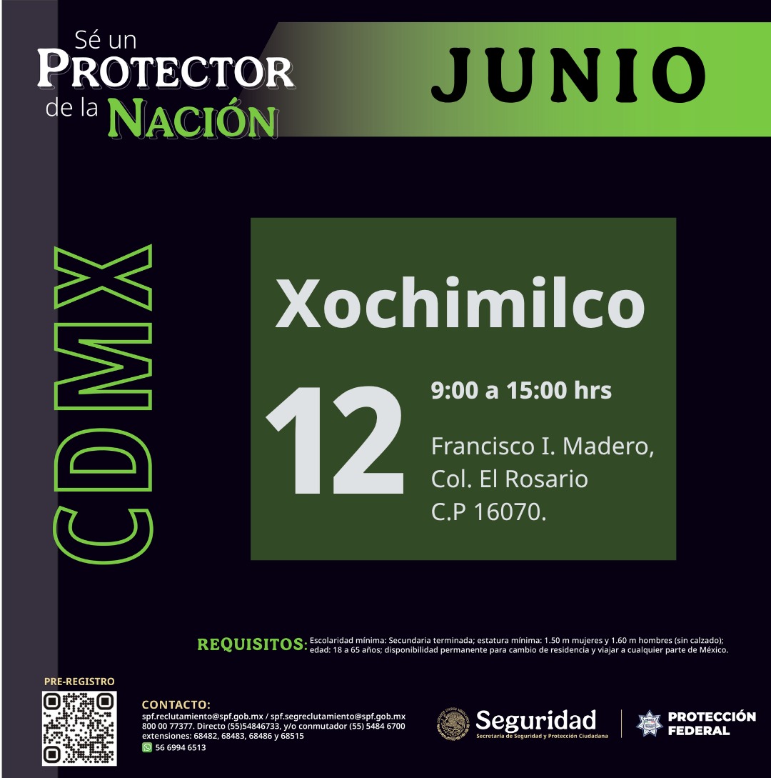 spf_sspc's tweet photo. ⚠ CDMX ⚠

El Servicio de Protección Federal te ofrece:

✅ Estabilidad
✅ Capacitación
✅ Desarrollo profesional

Regístrate en https://t.co/jSECRBBryV y forma parte de las Protectoras y los Protectores de la Nación.

WhatsApp: 5669946513

@LaPrensaMex @elheraldodemex https://t.co/BVkjaFiuuz