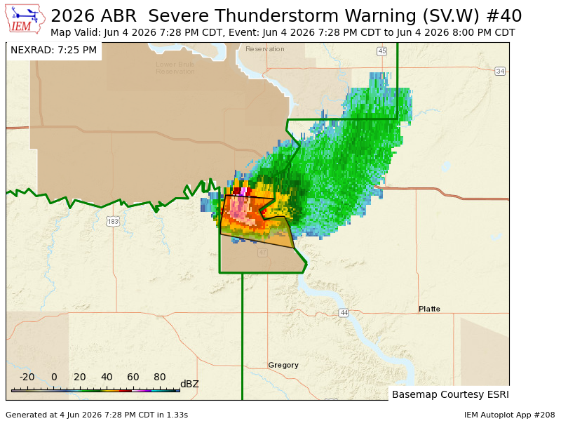 shawncable's tweet photo. ABR issues Severe Thunderstorm Warning [wind: 60 MPH (RADAR INDICATED), hail: 1.50 IN (RADAR INDICATED)] for Lyman [SD] till 8:00 PM CDT https://t.co/27ZF2NmaM9 https://t.co/rMBXpulG0m