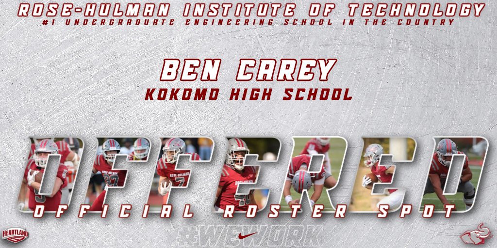 Ben_Carey3's tweet photo. After a great conversation with @CoachZachMetz, I am blessed to receive an official offer from Rose-Hulman!

@GrantFoes @IndianaPreps @IndyWeOutHere @RoseHulmanFB @CoachSokolRHIT https://t.co/mBmRiuSlpm