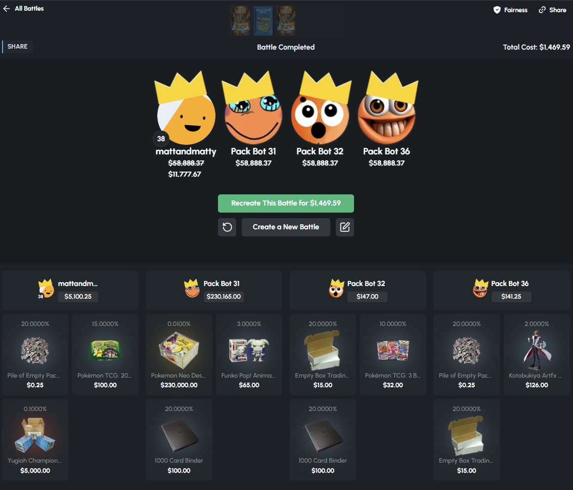 PackDraw's tweet photo. Valued at $230,000 this user's team unpacked a Pokémon Neo Destiny 1st Edition Booster Box! 

$300 on borrowed mode -> $11,700! 😎 https://t.co/32dLZ3y1PT