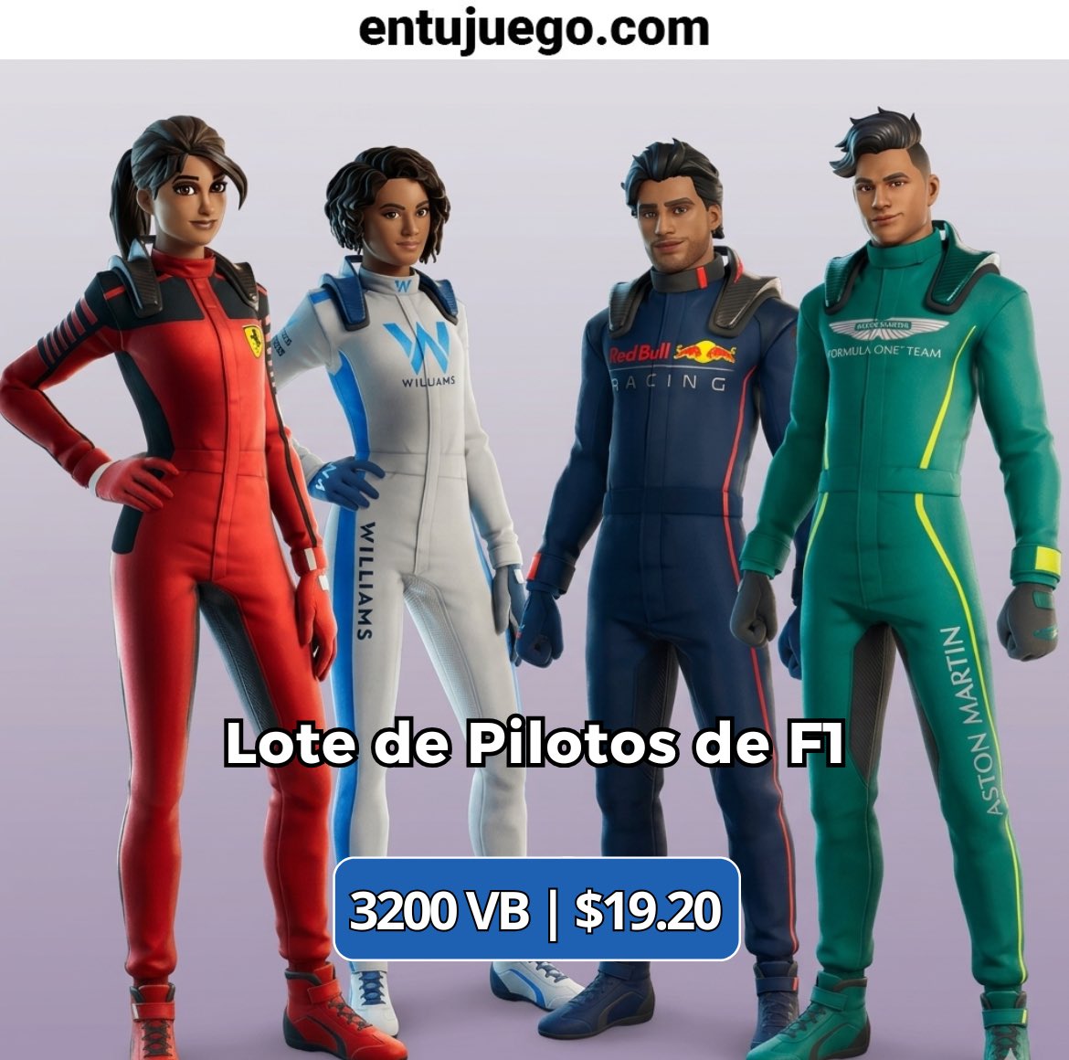 berlingonzalezs's tweet photo. 🏎️🔥 ¡Velocidad, estilo y skins para destacar en cada partida! 🔥✨

🎮 Ya disponible en https://t.co/mPe2IsgYgZ

🏎️🏁 Lote de Pilotos de F1 — $19.20
🎧💙✨ Katalina — $4.80
🌟🧡⚡ Astrea — $7.20

⚠️ Agrega las cuentas entujuego001 hasta entujuego050 antes de comprar para que tu pedido se procese más rápido.

#entujuego.com #playstation #Xbox #Nintendo #fortnitememes