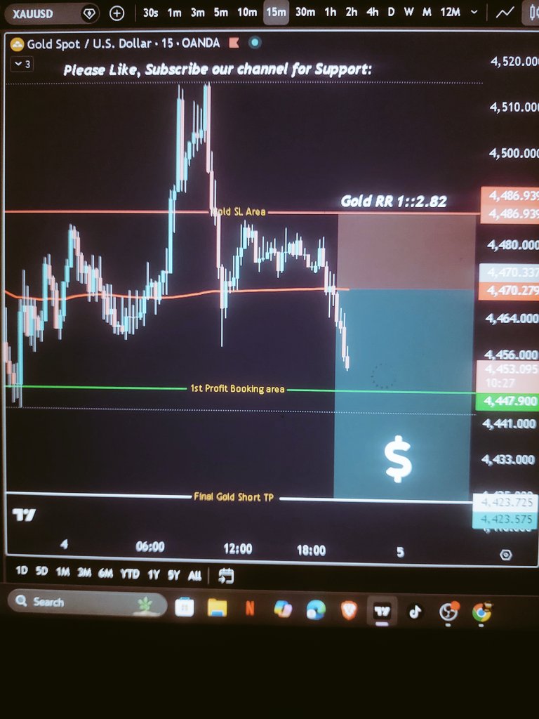 mskpaktraders's tweet photo. 📈 Market Outlook – Today

🟡 Gold Bearish Setup
TP: 4,423.725
SL: 4,486.940
Risk/Reward: 1:2.82

🎥 Live trade streaming now on MSK PAK Traders YouTube Channel. Follow the setups and market updates in real time.

#Bitcoin #BTC #Gold #XAUUSD #CryptoTrading #ForexTrading https://t.co/gY41JvATB4