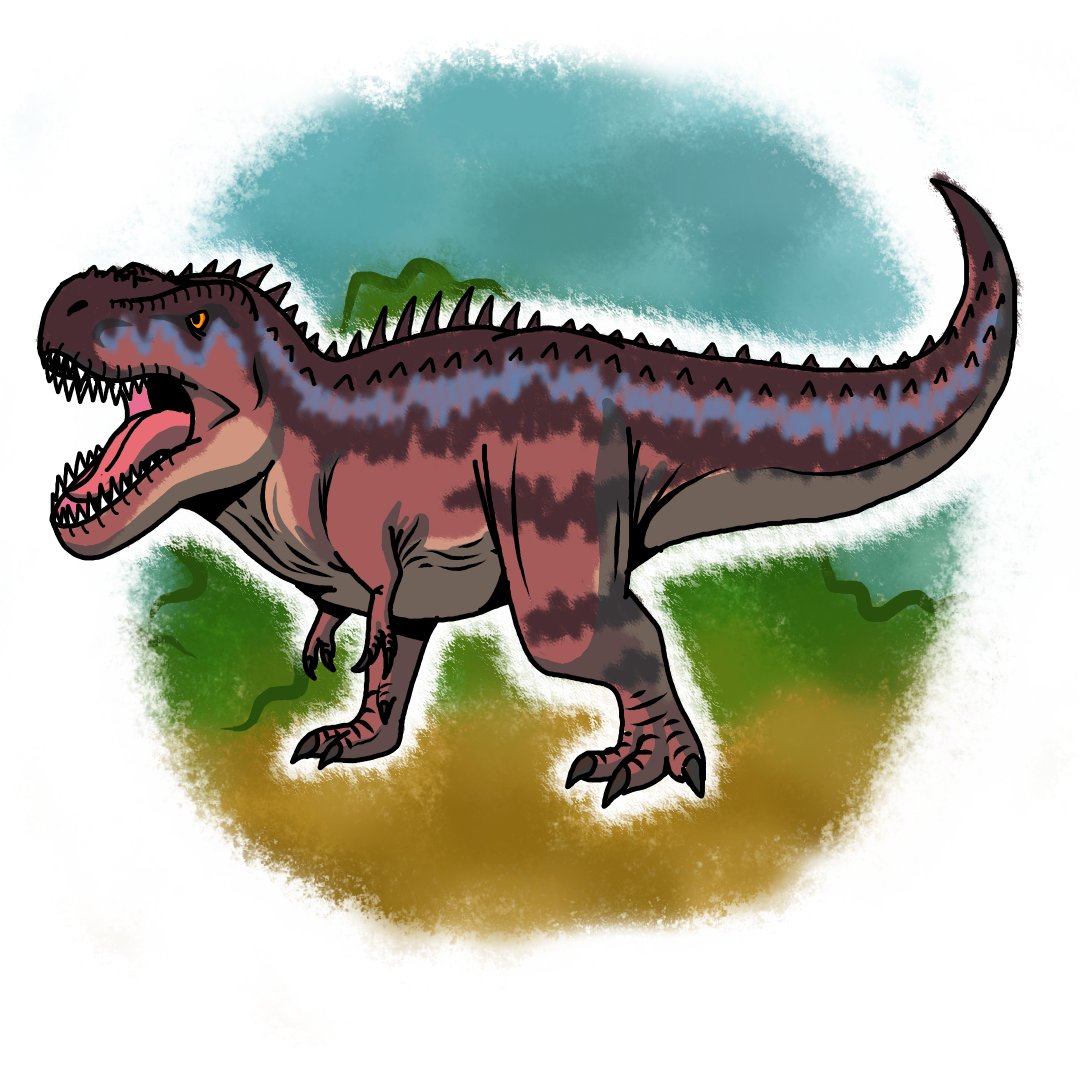 BertDraw923's tweet photo. Alright, here's a little fan art of none other than the *Tarbosaurus* from *Camp Cretaceous*.

I finally found the post

#art #draws #ilustrationart #digital_art #artist #jurassicpark #jurassicworld #tarbosaurus #trex #campcretaceous #tbt https://t.co/SH5cqQxDq3