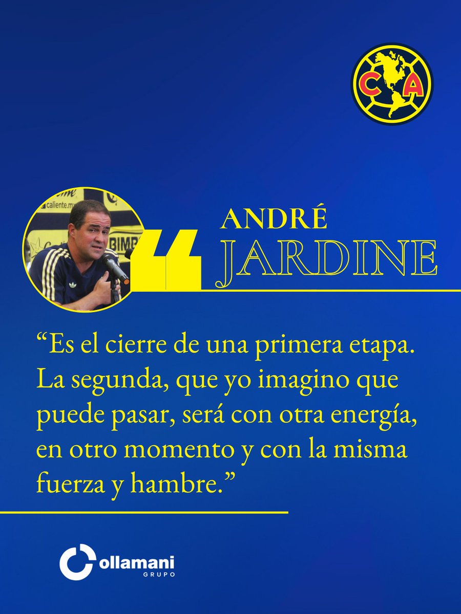 OllamaniPrensa's tweet photo. ¡Un adiós con la puerta abierta al futuro! 🦅
Terminar esta etapa con @ClubAmerica significa mucho para André Jardine, quien visualiza un posible regreso en el que, sin duda, buscaría mantener el nombre de la institución en lo más alto. ¡Gracias por todo!
#Ollamani #ClubAmérica https://t.co/Zx8ohQUYsD
