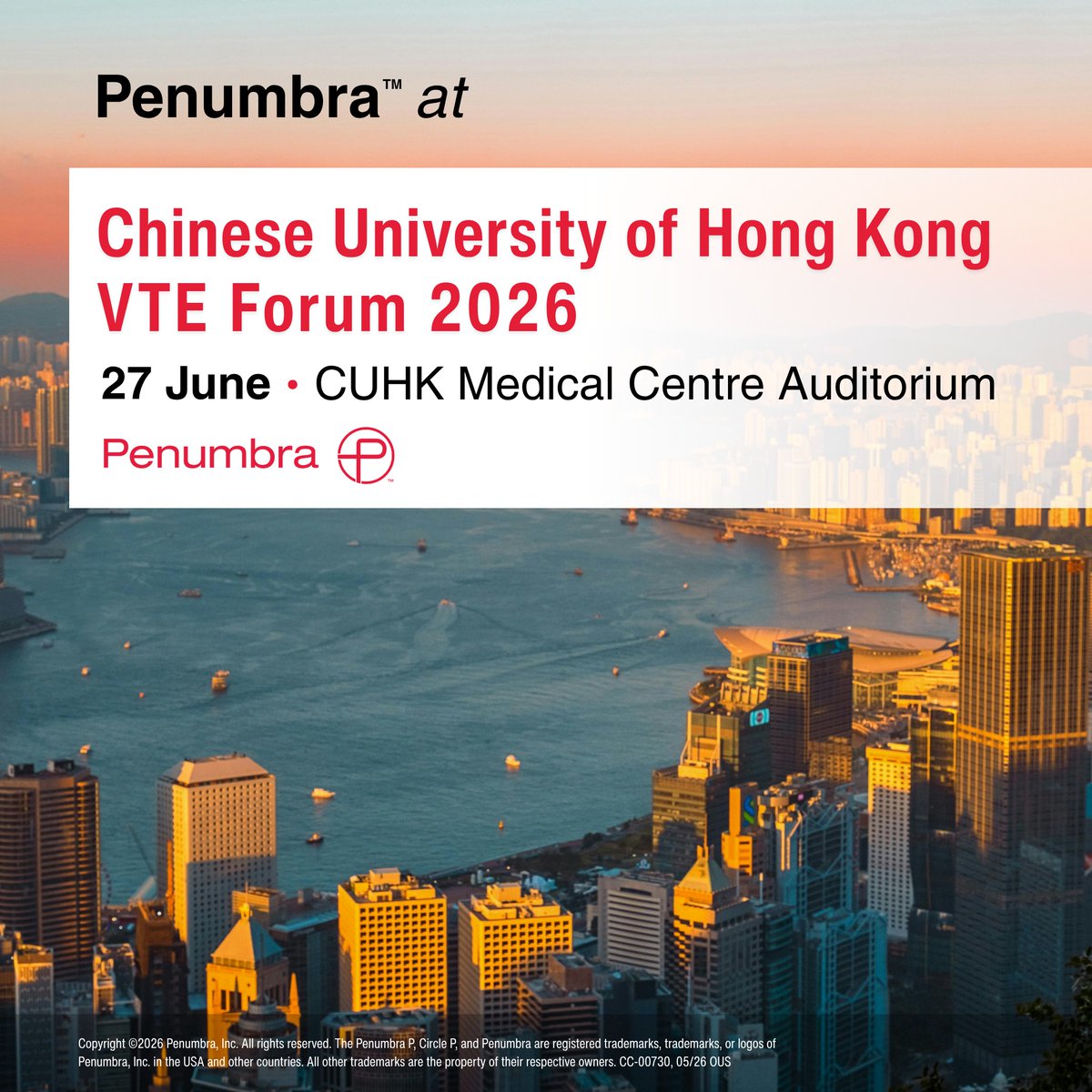 PenVascular's tweet photo. Penumbra will be at the CU VTE Forum 2026, join us to discover our latest innovation!

#PenumbraAPAC #VenousThromboembolism https://t.co/pGCbSNyks7
