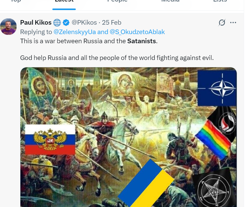 Jloth3's tweet photo. @PKikos @ZelenskyyUa The level of stupidity among Putin's fans never disappoints 😂 https://t.co/FwT029UZFY