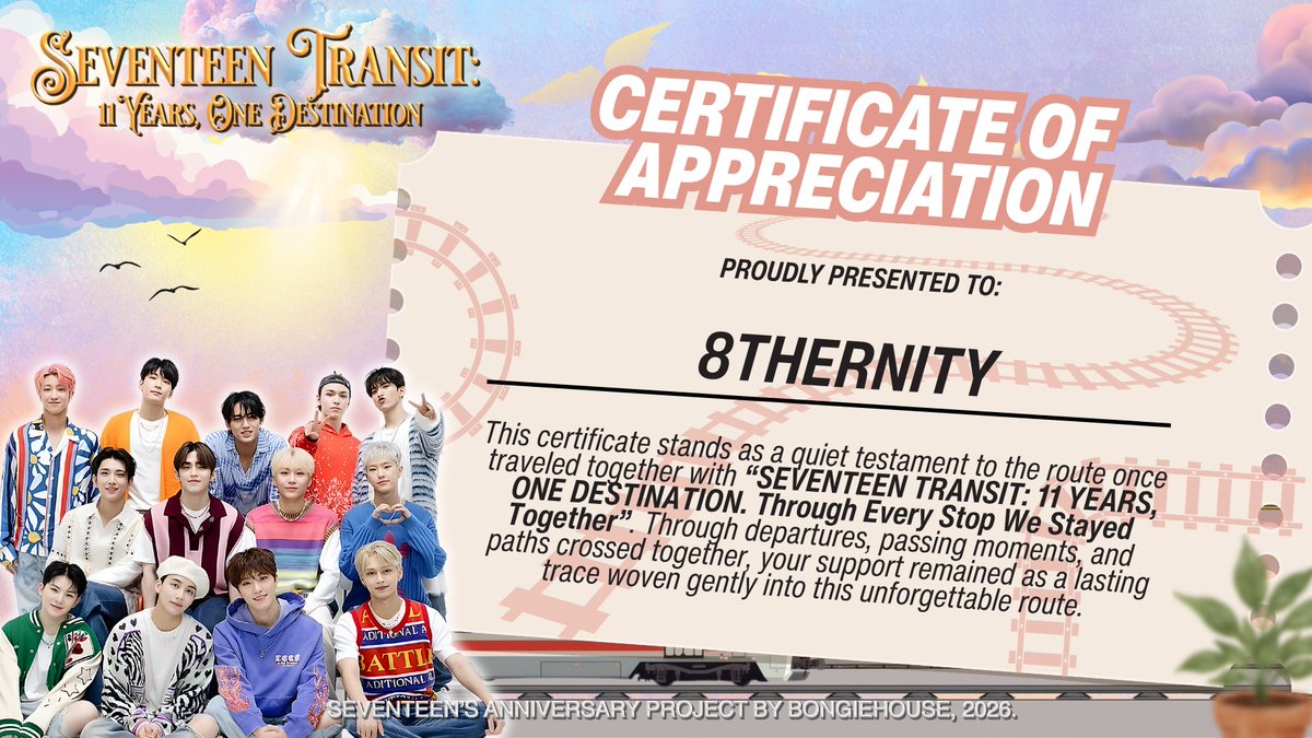 8THERNITY's tweet photo. Thanks to @bongiehouse for the amazing appreciation for the “𝗦𝗘𝗩𝗘𝗡𝗧𝗘𝗘𝗡 𝗧𝗥𝗔𝗡𝗦𝗜𝗧: 𝟭𝟭 𝗬𝗘𝗔𝗥𝗦, 𝗢𝗡𝗘 𝗗𝗘𝗦𝗧𝗜𝗡𝗔𝗧𝗜𝗢𝗡” project! 💖 . Cheers to the next steps of this journey together! 🐈‍⬛🚀 https://t.co/VEvCsX1TLu