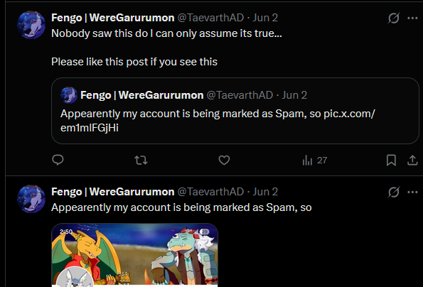 TaevarthAD's tweet photo. so I guess they really did shadowban me, idk why i even try anymore https://t.co/z9bhCFCjtB