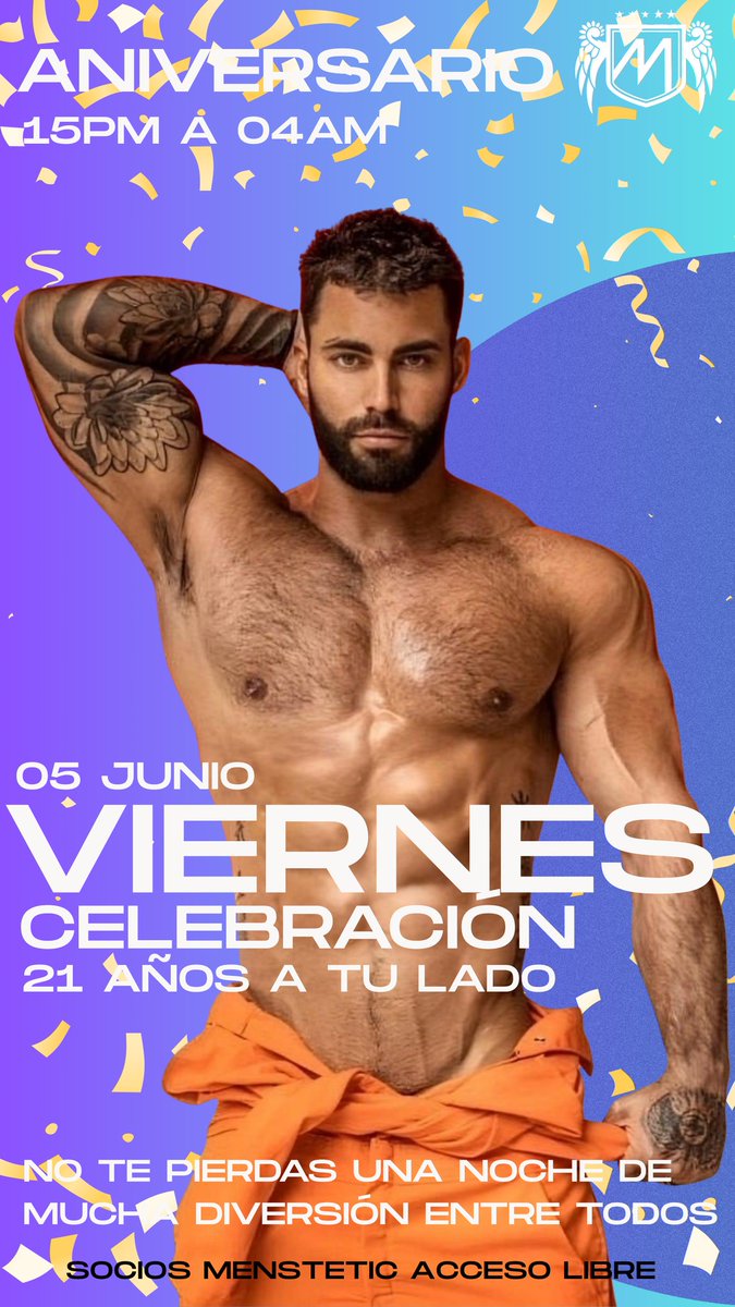 menstetic_sauna's tweet photo. Viernes 5 de junio tenemos 21 razones para celebrar nuestro aniversario 
Estás dispuesto a todo y mucho más en una tarde y noche al mejor estilo al cual te tenemos acostumbrado con el disfrute al máximo en todos nuestros ambientes de relax y laberintos 
21 años a tu lado 
No te lo pierdas 
Socios menstetic acceso libre 
Miembros de WhatsApp 50 % dsct en acceso 
Dale RT a esta publicación para poder ser parte de esta fiesta y así poder ganar invitaciones