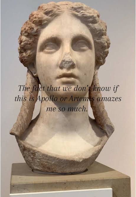 vxnnvl's tweet photo. @lesbiym It's crazy bc its not only a male and female statue. They are supossed to be Apollo an Artemis. They are twins, both so androgynus that is sometimes impossible to identify them. I dont know why this keeps being overlooked. https://t.co/1VH7kRNHkB