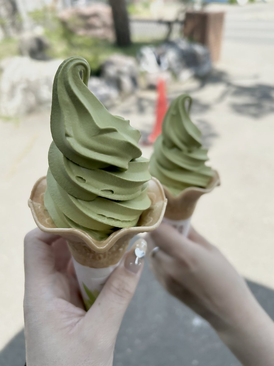 askgate6661's tweet photo. おはようございます☀️

昨日のお昼にしっかり #ソフトクリームラリー 行ってきました🍦
抹茶が苦手だったのですが克服できるくらい美味しかった濃い抹茶ソフトです🍵🥹

本日も1日よろしくお願いいたします🙇🏻‍♀️

 #企業公式が朝の挨拶を言い合う
 #企業公式相互フォロー 
 #企業公式おやつ部 https://t.co/QaOH3WJKxU