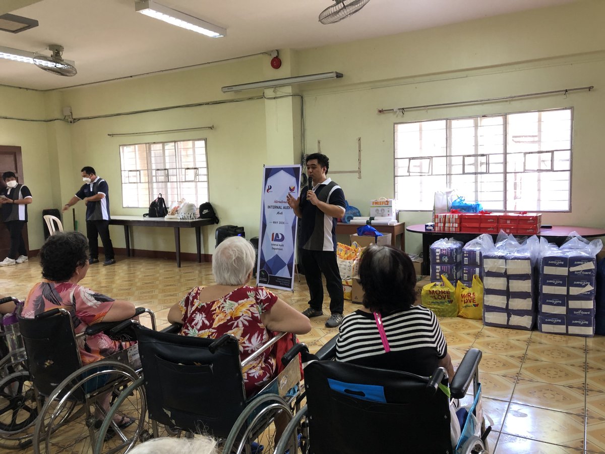 pagcorph's tweet photo. In celebration of Internal Audit Month, PAGCOR’s Internal Audit Department (IAD) visited the elderly at Hospicio de San Jose. The team connected with the elderly residents through fun activities and distributed essential groceries, rice, and food items. 

#InternalAudit 
#PAGCOR https://t.co/XFe0KgkVpF