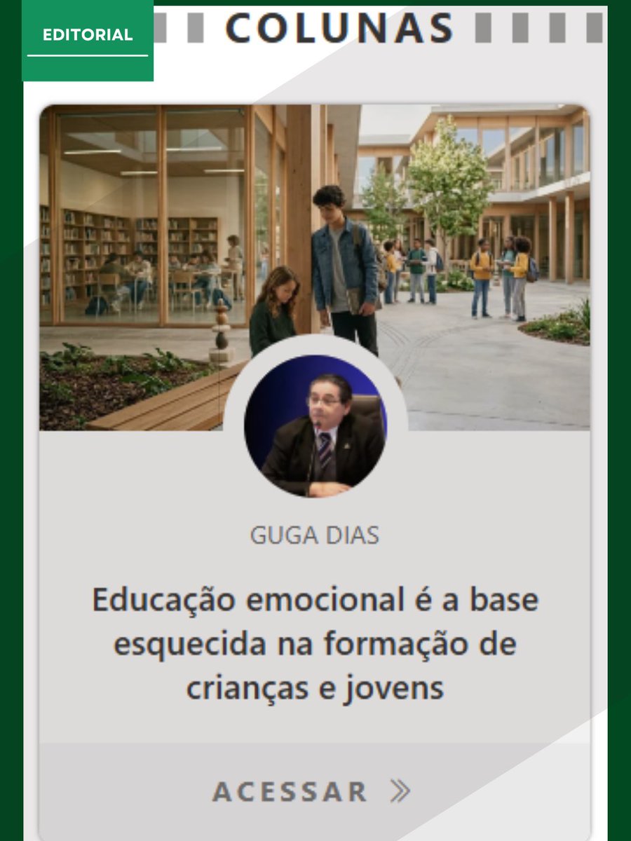 augustodias's tweet photo. Educação emocional não é assunto secundário.

Preparar crianças e jovens para o futuro exige mais do que conteúdo, tecnologia e desempenho escolar.

Novo artigo na Folha de Florianópolis.

https://t.co/vPdghLz44F https://t.co/yvz8OPJHgv