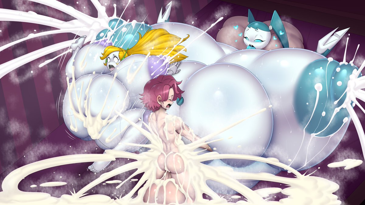 bermasin's tweet photo. Breeding Big Bot Babes feat. Curly &amp; Jenny 

 Not all robots are made in factories; sometimes they're bred! https://t.co/hBjEPVD1hx