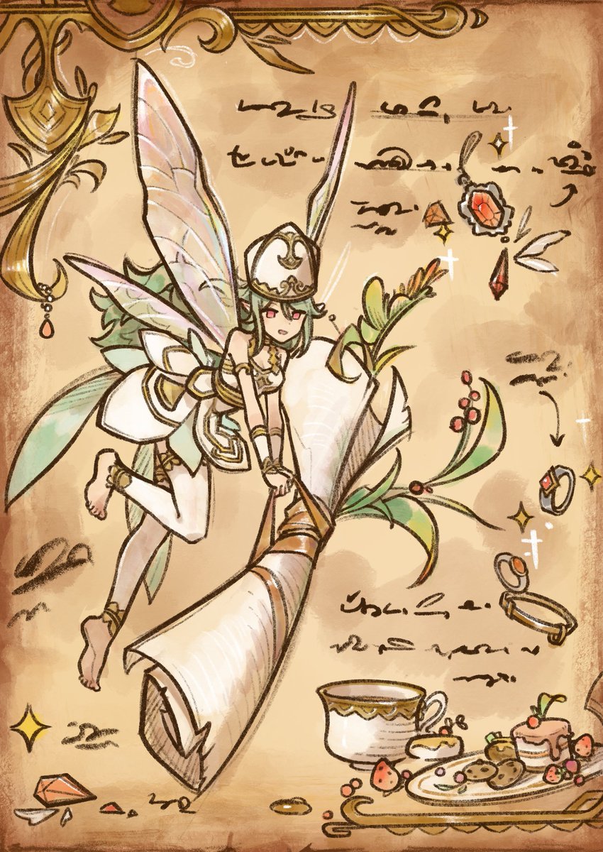 AltorliaKagari's tweet photo. Colored version 枯らさずの花
#ウィズダフネ #WizardryDaphne https://t.co/TJ7XIk2eTM