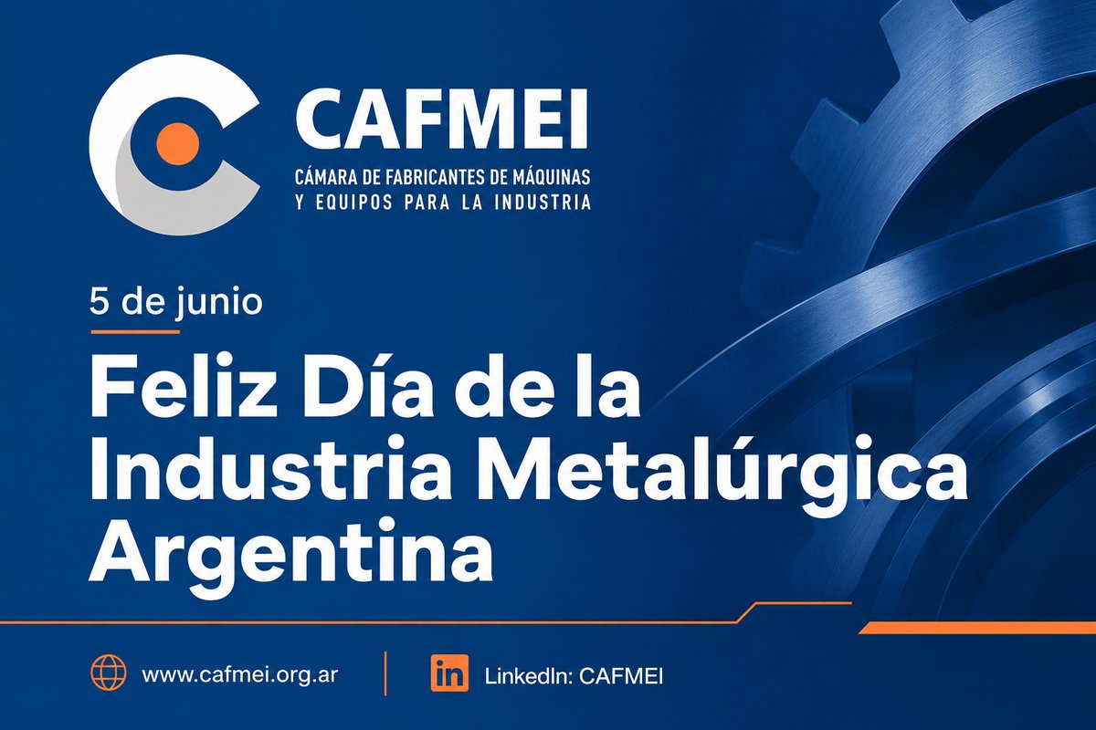 cafmei's tweet photo. DÍA DE LA INDUSTRIA METALÚRGICA ARGENTINA 🏭🇦🇷

 En homenaje a la fundación de ADIMRA, ocurrida el 5 de junio de 1904.

Desde CAFMEI, saludamos a todas las empresas, trabajadores, técnicos, profesionales e instituciones que integran la industria metalúrgica argentina. https://t.co/Wj9xDvdC5n