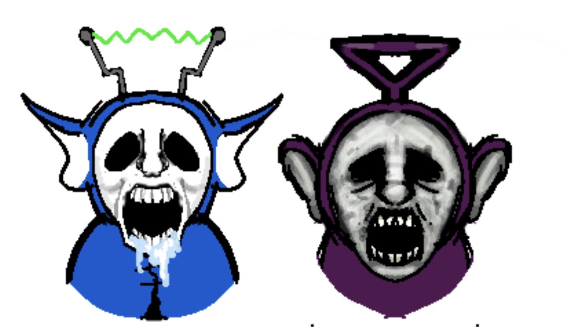 That_one_guy179's tweet photo. It’s good that if strickens does come back he’ll be more accurate to the Slendytubbies source material, but part of me will miss the fat chud fan on version that hates the hairdresser, we collectively made up, as I kind of see them as separate entities in my eyes #Pillarchase https://t.co/1eoviAxGVK