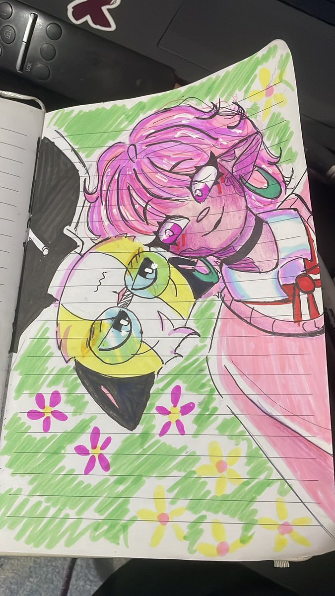 ghostienvm's tweet photo. Ayer hice este coso 
Hace rato quería dibujarlos como Momo y Okarun del Dandadan 👊
#finalspaceoc https://t.co/0IqbsEvcqR