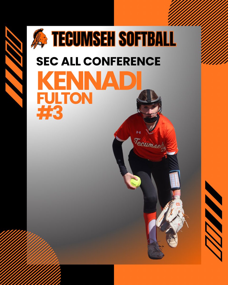 Tecumsehsball11's tweet photo. Congratulations to our SEC All-Conference honorees! 🥎

⭐ All-Conference
Kennadi Fulton, Emma Eldred, Maya Juozapaitis, Laura Nadeau

⭐ Honorable Mention
Maddy VanBlack, London Landini, Kasey Ketola

⭐ Sportsmanship
Alexis McNamara https://t.co/XKdzJ0VwMz