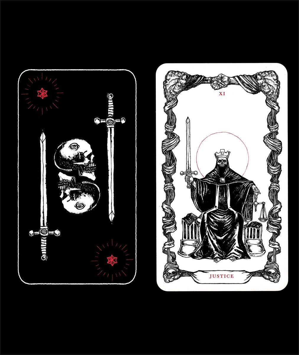 Low Stock - there are only a couple copies of my own tarot set,  the Flux Arcana, left in my web shop. If you read tarot, or would just  like to get your hands on over 80 of my illustrations, this is your  chance while supplies last. 🤘 