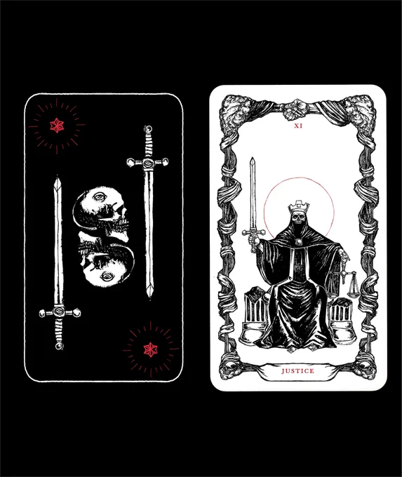Low Stock - there are only a couple copies of my own tarot set,  the Flux Arcana, left in my web shop. If you read tarot, or would just  like to get your hands on over 80 of my illustrations, this is your  chance while supplies last. 🤘 