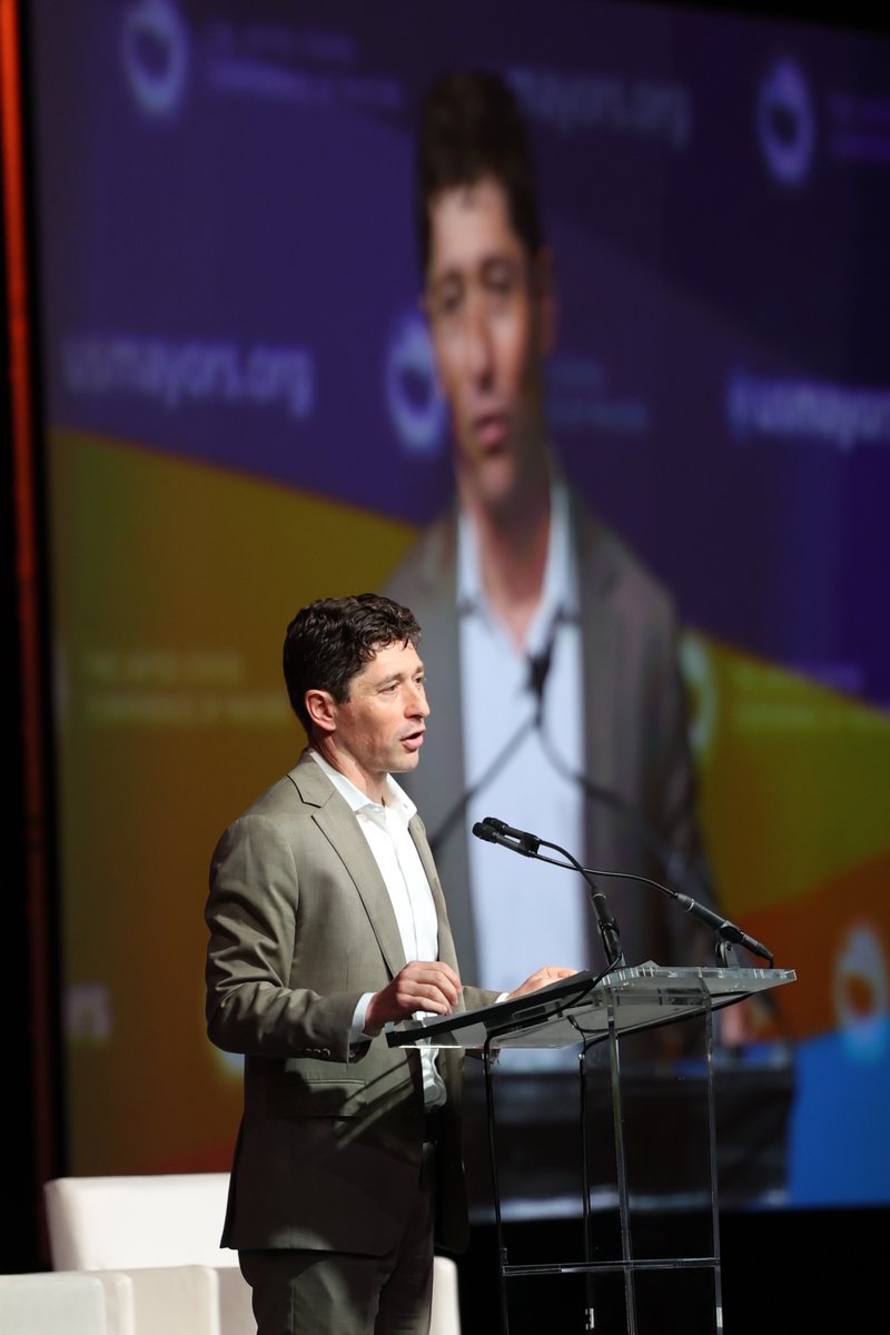 usmayors's tweet photo. “We had people throughout the country including so many extraordinary mayors in this room that stood up for us.”

Thank you to @MayorFrey for joining mayors at our 94th Annual Meeting. #Mayors2026 https://t.co/bOY6qlVzPu