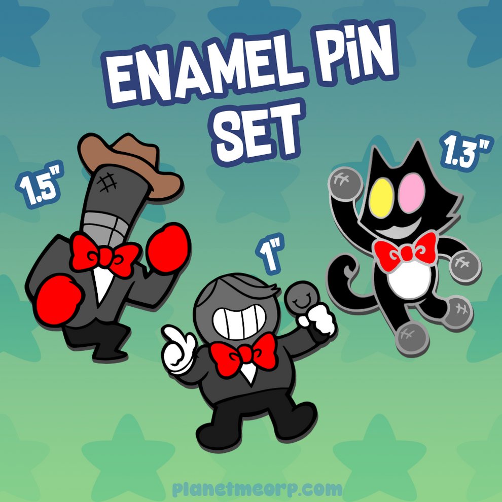 meorpin's tweet photo. Mike trio pin preorders are up!!!!! I'm so excited to finally make these! 🥹 

Sh0p 🔗 in bio! https://t.co/KgjGkDQMIZ