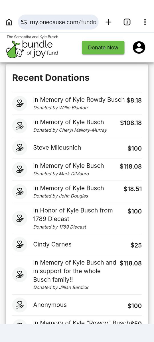 WillieB6_48's tweet photo. Made a small donation to @bundleofjoyfund in honor of #KyleBusch and his family ๐
#ForRowdy ๐๏ธ https://t.co/AUEcVWwW2V