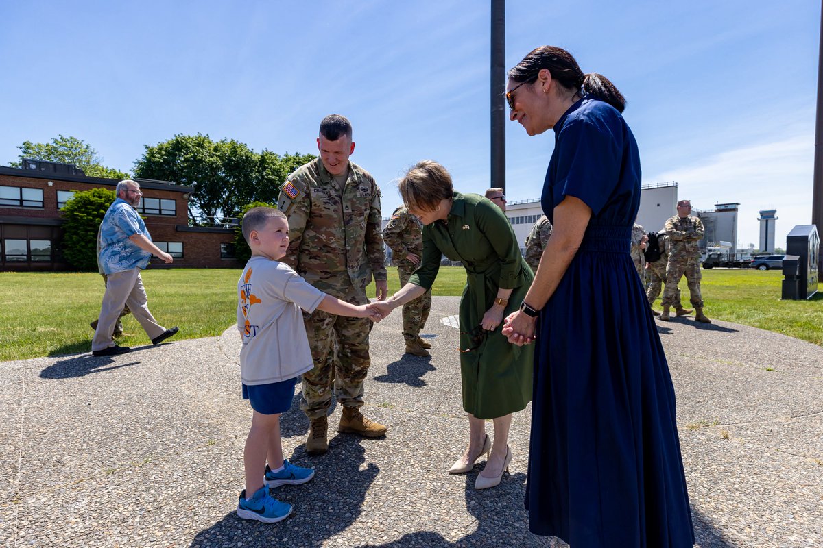 MassGovernor's tweet photo. One of the best parts of this job is welcoming our troops back to Massachusetts.

Today, 300 National Guard members returned home from deployment in Djibouti. Grateful for their service, proud of their work, and thankful to the families who supported them.

Welcome home. https://t.co/e3uUKnSxOq