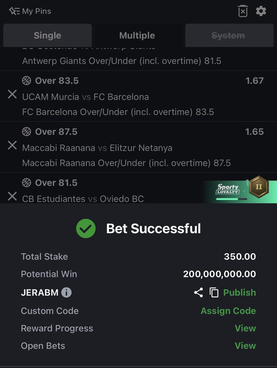 Utdpunter's tweet photo. Basketball 🏀 

26/26

211k odds

Code: JERABM

Edit here on telegram: https://t.co/krXyumM3Sq https://t.co/WgC96KE93u