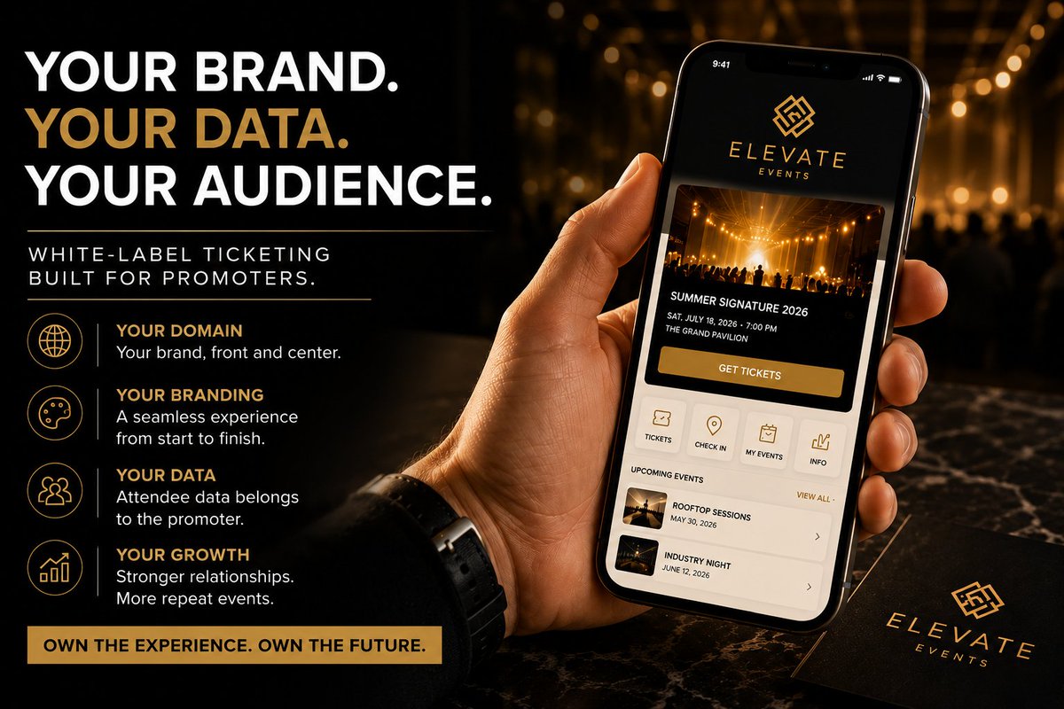 ticketblox's tweet photo. Most event promoters think they're building a brand.

They're actually building the ticketing platform's brand.

The promoter does the work.

The platform owns the customer.

That's the problem white-label ticketing solves.

Full breakdown below 👇 https://t.co/d0dV5VfmNr