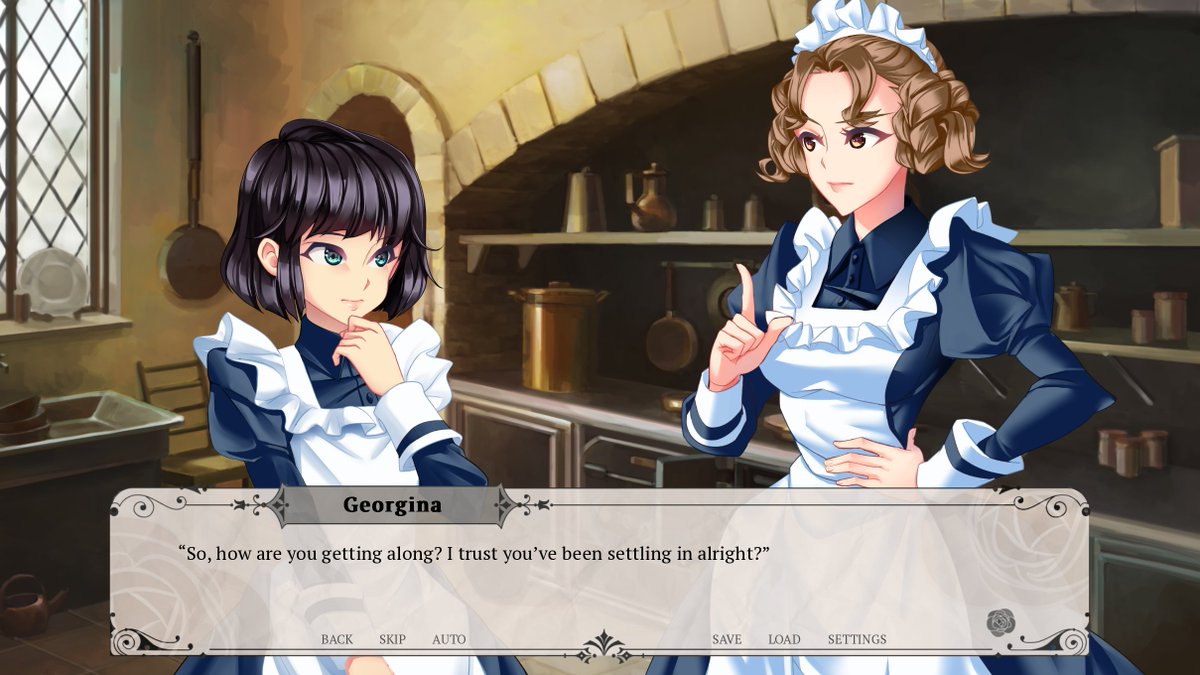ebihimes's tweet photo. I've released the demo for my upcoming historical yuri visual novel, Bittersweet Blossoms!
It's a sequel (of sorts) to Blackberry Honey set after WWI which features a forbidden maid/mistress romance! ❤️✨ https://t.co/K915xMdKo7
