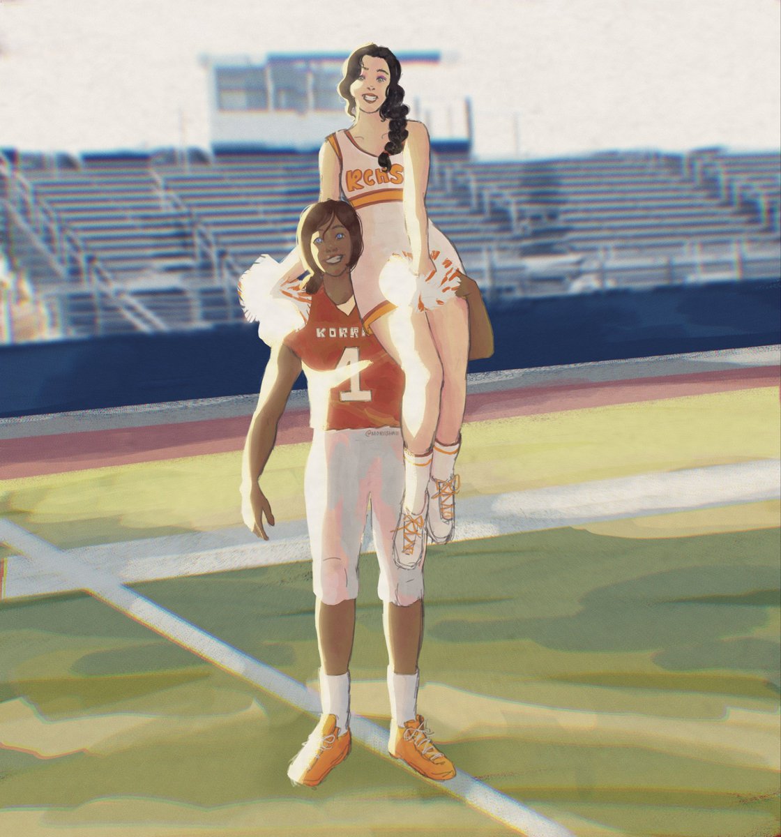 moriishaii's tweet photo. #korrasami fanart cause it’s #pridemonth and they gay and stuff 😣 https://t.co/yq59VIDMdX