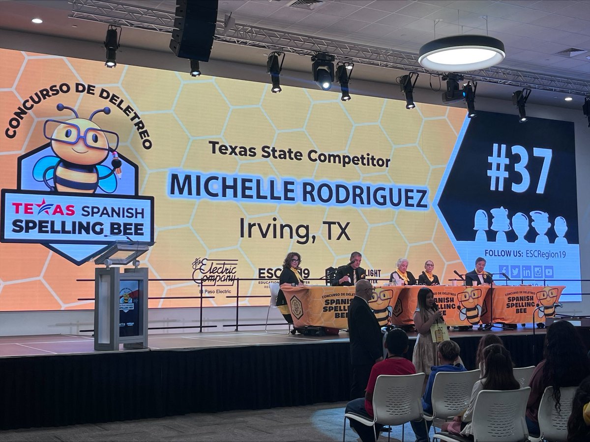ES_Farine's tweet photo. Michelle R. is advancing to Nationals in New Mexico on July 9!  She will compete at the Spanish Spelling 🐝 Bee. Keep SOARin, Michelle 🙌🏽 We are so proud of you!!! @IrvingISD @iisdbil_esl https://t.co/dnidBT7tgA