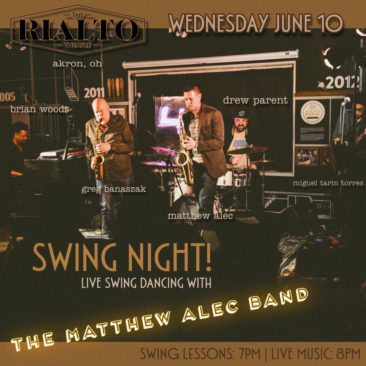 MatthewAlecJazz's tweet photo. AKRON - just about a week away - 

SWING DANCERS &amp; JAZZ FANS!!

Join my group and I for an evening of acoustic jazz and swing and bring your dancing shoes if you should feel so inclined ;) 

🎫https://t.co/wSqfhVypY3 https://t.co/Racvlq3uvI