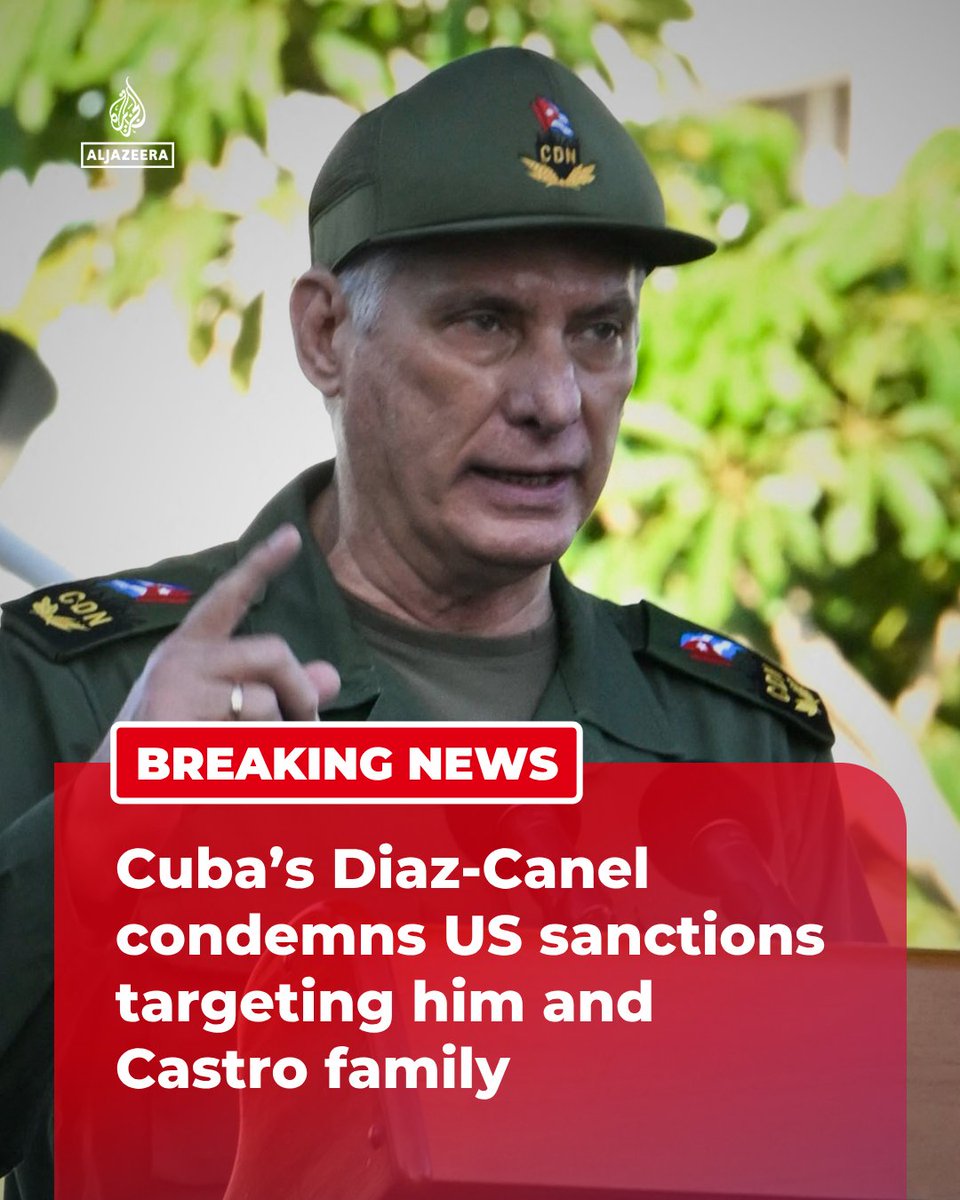 BREAKING: Cuban President Miguel Diaz-Canel on Thursday bashed the "aggressiveness and perversity" of the United States in an X statement after he and some of his family were targeted with new sanctions, alongside members of the Castro family.