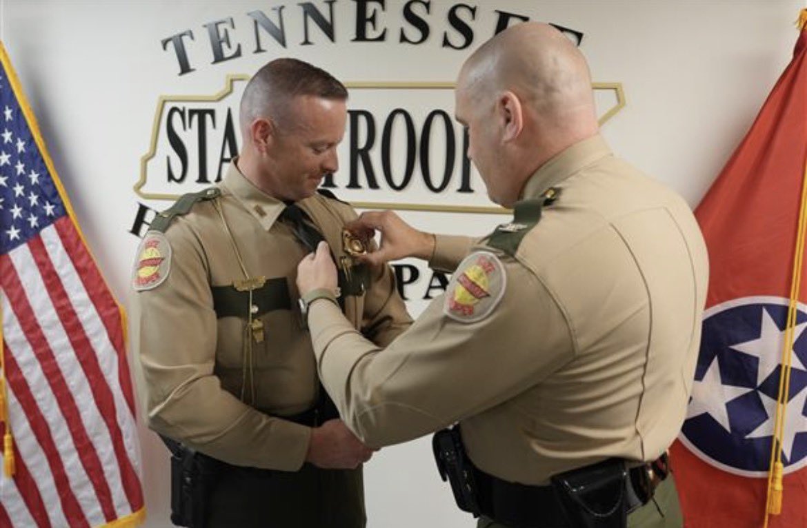 THP_Colonel's tweet photo. I am proud to announce the promotion of  Alex Barger to Lieutenant in the
@THPChattanooga District. Congratulations! https://t.co/h9rTVVgy8G