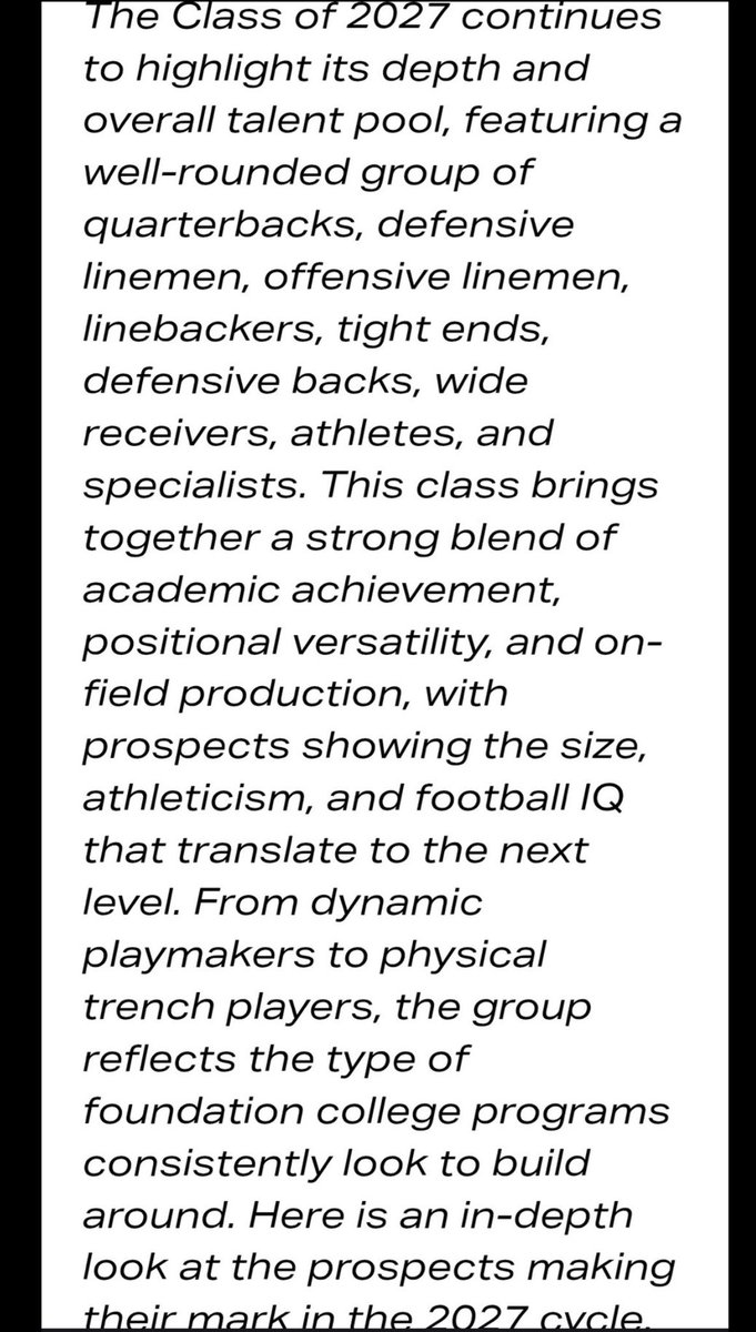 PeterTron4's tweet photo. Great write up today…. Thank you @LoganTillman for recognizing me as a 2027 QB Prospect on the Rise! @StJSeaFootball @QBHitList @JoeMento @PRZcory @PrepRedzoneNY @CompleteQB https://t.co/axXu4KSGS2