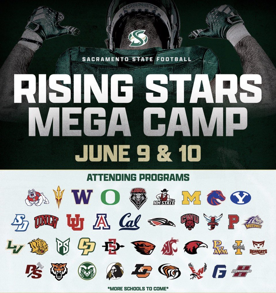 Trenunleyath's tweet photo. AGTG🙏🏾 I will be attending the Sacramento State mega camp on 6/9 and 6/10 @OrtegeJenkins16 @GregBiggins @adamgorney @BlairAngulo @GarretsonRick @Dr4_unruly @BrandonHuffman @TomLoy247 @ServiteFootball @Coach_Redfern @SWiltfong_ @TheUCReport @OC_Recruits @ChadSimmons_ https://t.co/khju5yjvdc