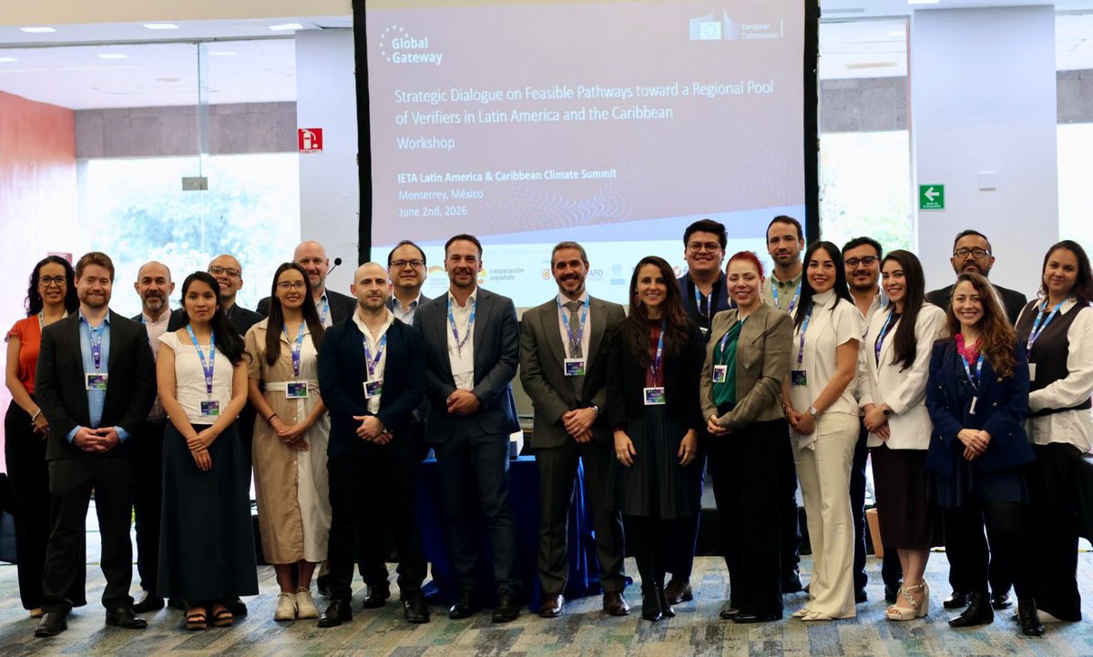 UEenMexico's tweet photo. Nuestro Ministro Consejero Javier Arribas participó en la Latin America Climate Summit en Monterrey, un valioso espacio para dialogar sobre mercados de carbono y transición industrial.

Compartimos experiencias sobre cómo acelerar la descarbonización sin perder competitividad. https://t.co/65MyUvvi3O