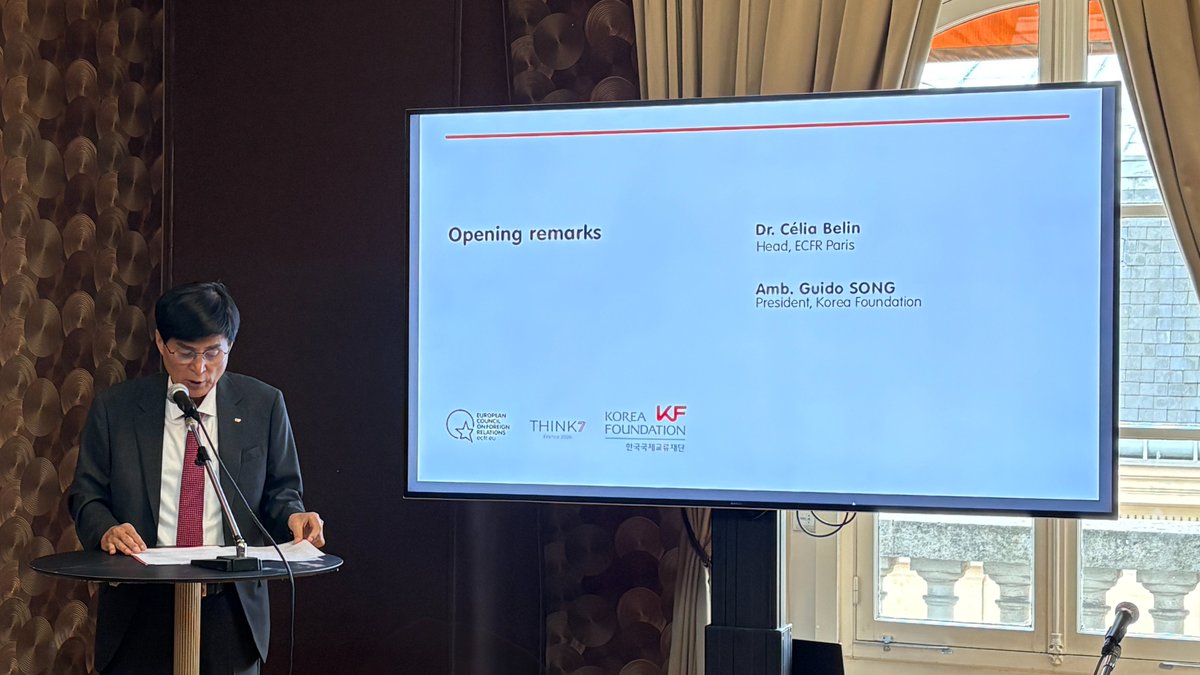 KoreaFoundation's tweet photo. 🇰🇷🤝🌍 KF and the European Council on Foreign Relations (ECFR) co-hosted the 2026 ROK-G7 Cooperation Forum in Paris.
Experts from Korea and G7 countries discussed cooperation on economic security, AI, defense, climate, and development, helping strengthen policy networks between Korea and the G7. ✨
#KoreaFoundation #KF #G7 #PublicDiplomacy