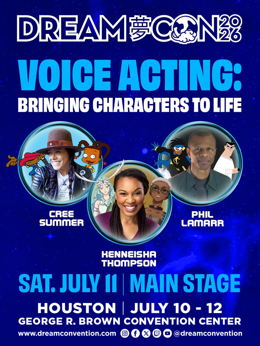dreamconvention's tweet photo. Yall been waiting for this one 🙌🏽✨

Join an exciting conversation with @IAmCreeSummer , @KenneishaT , & @phillamarr on the Main Stage! They’ll share behind-the-scenes stories, memorable roles, industry experiences, & the creativity that goes into every performance bringing characters to life. 

Plus, you’ll get a chance to stop by their individual booths in the Exhibit Hall! 

‼️ RSVPS for Premier events will be announced soon 

🎟️ Weekend & Single Day Badges still available. Don’t miss out! 

#DreamCon #DreamCon2026