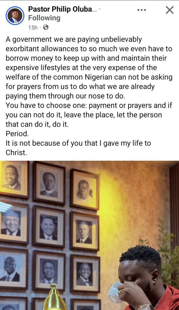 chikaehiemere's tweet photo. 🚨 Pastor Philip Olubakin has said it all. https://t.co/jGTnV67VUW