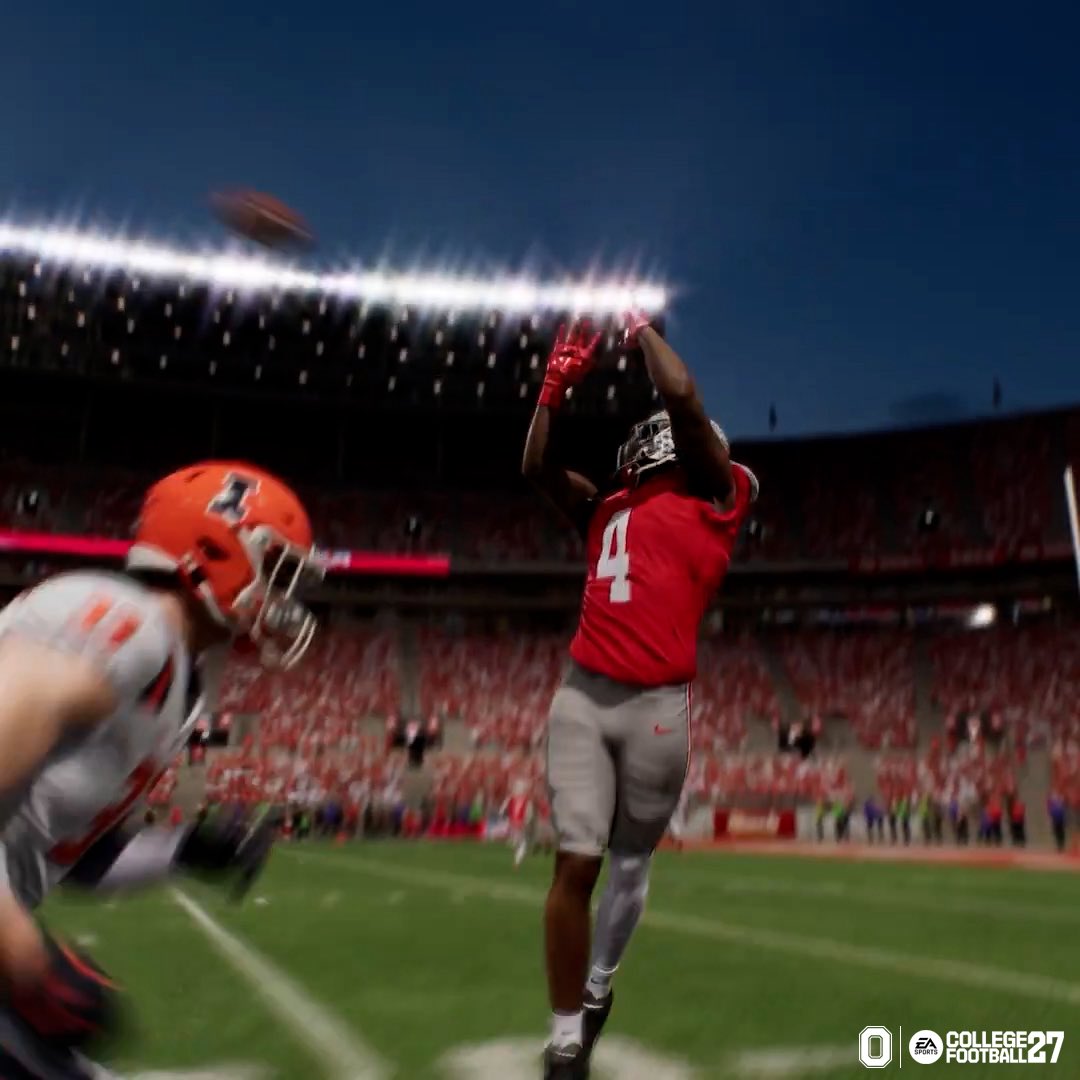 OhioStateFB's tweet photo. Buckeye Stripes in #CFB27 👀

@Jermiah_Smith1 | @EASPORTSCollege https://t.co/fvmzxGhbqa