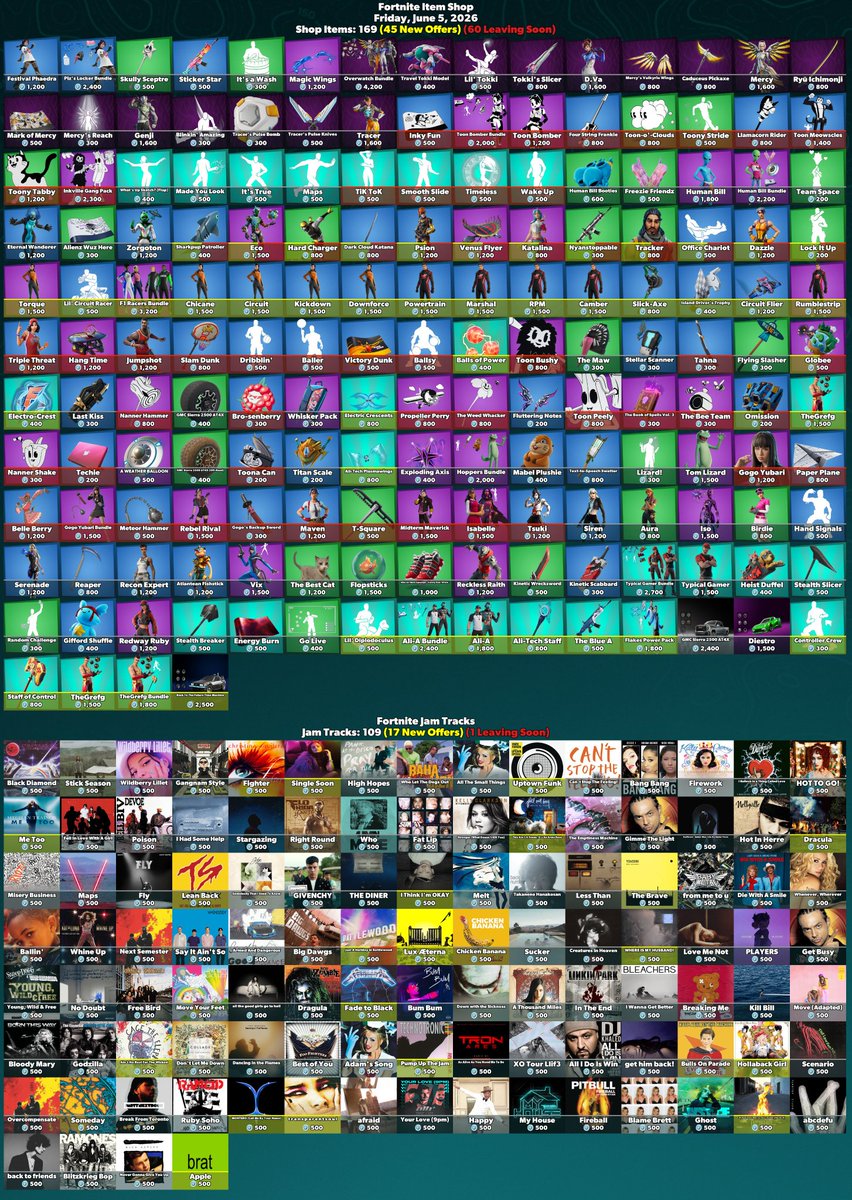 Jinx_News's tweet photo. 05/06/2026 #Fortnite Item Shop: https://t.co/ApS9YDeJsU