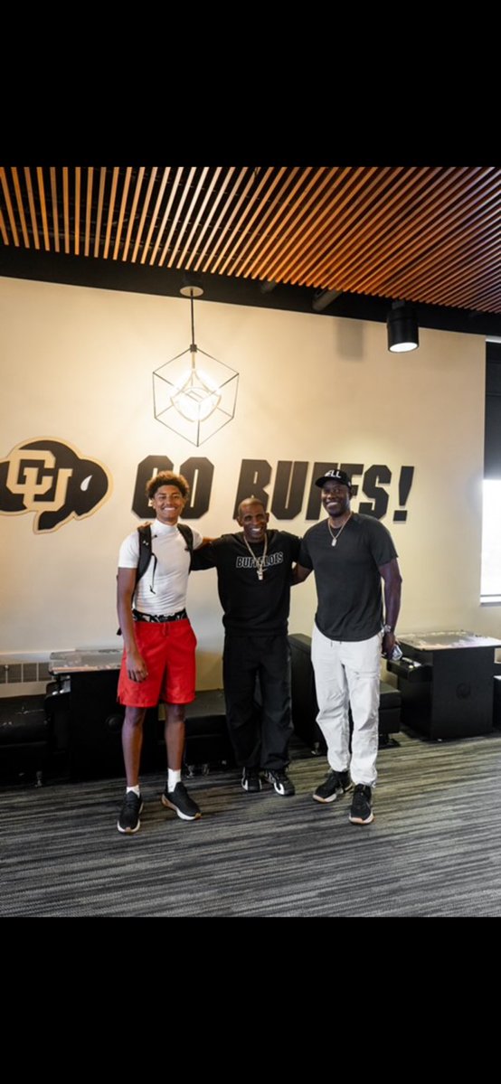 NickWeaver_1's tweet photo. After a great camp and visit with Coach Prime I’m excited to come back for my official visit on June 19th! #BeBoulder 
@CoachReedLive @Jerrystan08 @CoachDRuff @_seanwest_ @jasonthomasfb @coachgoldberg1 @GSV_STL https://t.co/2AuPvHoOGD